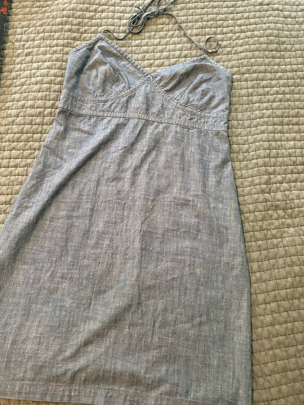 GAP Strapless Chambray Sundress - Light Blue